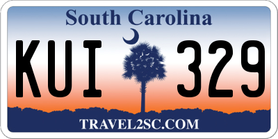 SC license plate KUI329