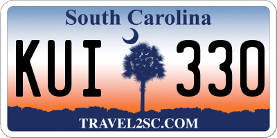 SC license plate KUI330