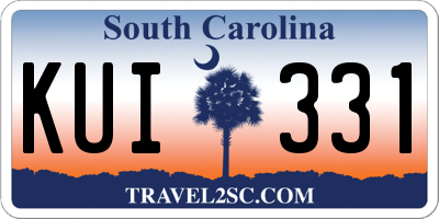 SC license plate KUI331