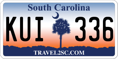 SC license plate KUI336