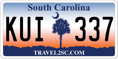 SC license plate KUI337