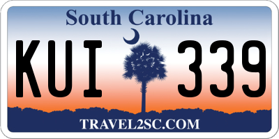 SC license plate KUI339
