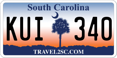 SC license plate KUI340
