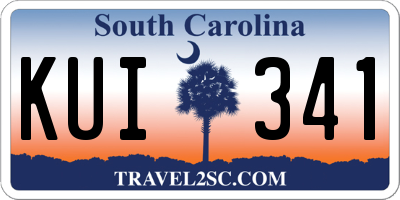 SC license plate KUI341