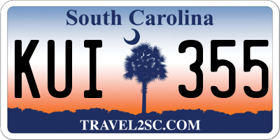 SC license plate KUI355