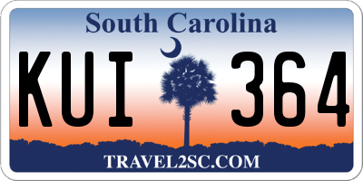SC license plate KUI364