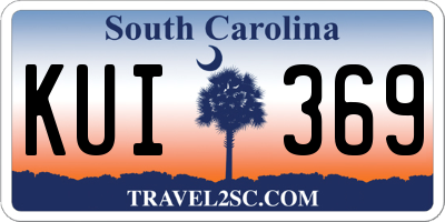 SC license plate KUI369