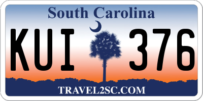 SC license plate KUI376