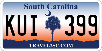 SC license plate KUI399