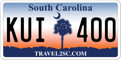 SC license plate KUI400
