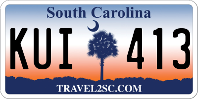 SC license plate KUI413