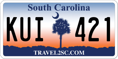 SC license plate KUI421