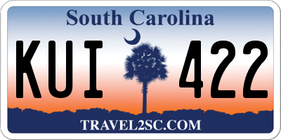 SC license plate KUI422