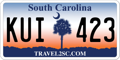 SC license plate KUI423
