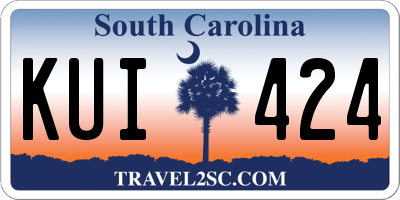SC license plate KUI424