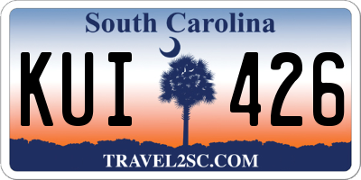SC license plate KUI426