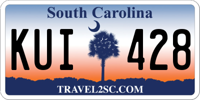 SC license plate KUI428