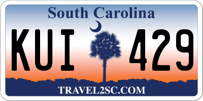 SC license plate KUI429