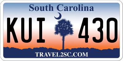 SC license plate KUI430