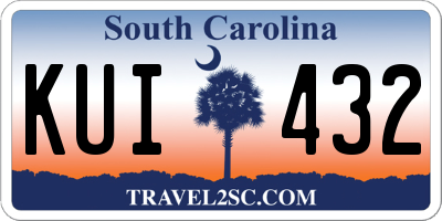 SC license plate KUI432