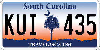 SC license plate KUI435