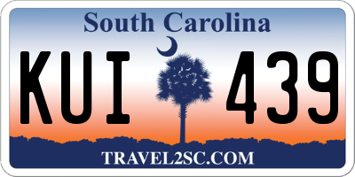 SC license plate KUI439