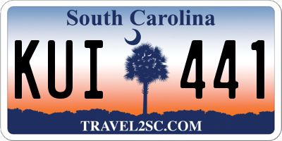 SC license plate KUI441
