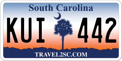 SC license plate KUI442