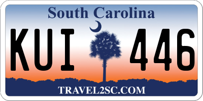 SC license plate KUI446