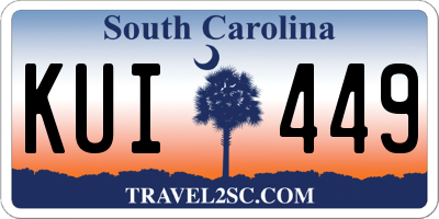 SC license plate KUI449