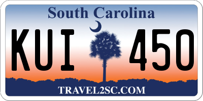 SC license plate KUI450