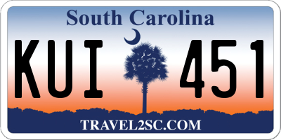 SC license plate KUI451