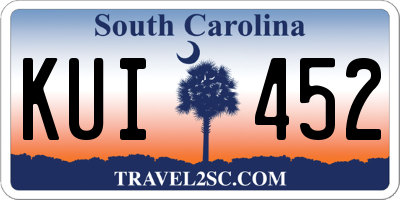 SC license plate KUI452