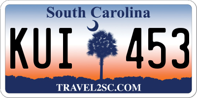 SC license plate KUI453