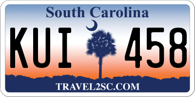 SC license plate KUI458