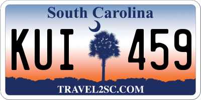 SC license plate KUI459