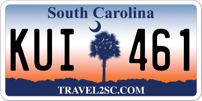SC license plate KUI461