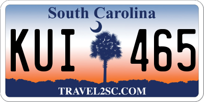 SC license plate KUI465