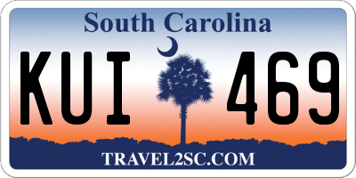 SC license plate KUI469