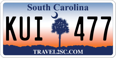 SC license plate KUI477