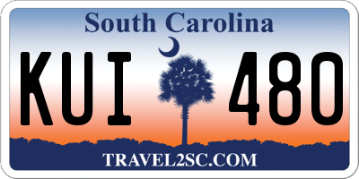 SC license plate KUI480