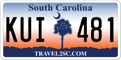SC license plate KUI481