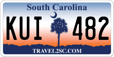 SC license plate KUI482