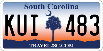 SC license plate KUI483