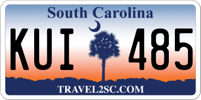 SC license plate KUI485