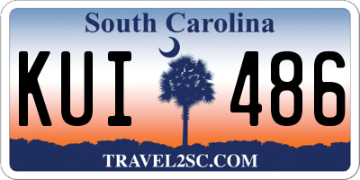 SC license plate KUI486