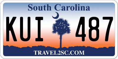SC license plate KUI487
