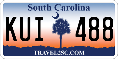 SC license plate KUI488