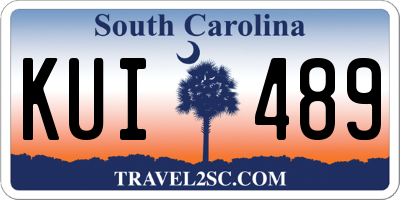 SC license plate KUI489