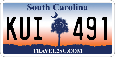 SC license plate KUI491